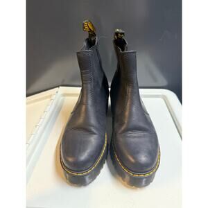 Dr Martens black leather platform Chelsea boots size w8